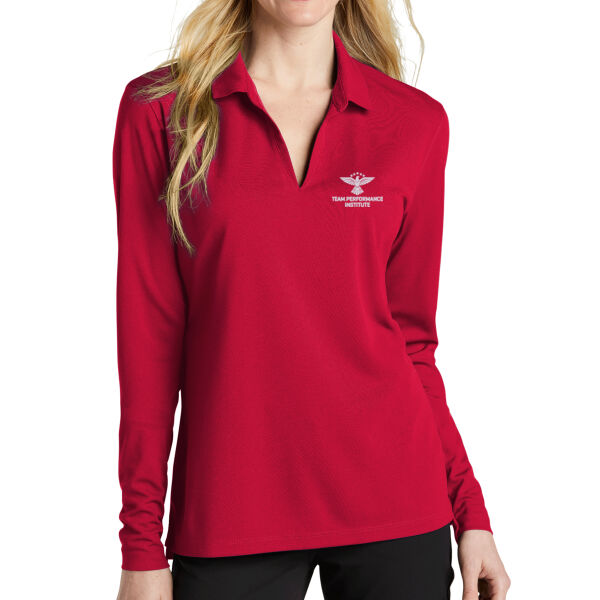 Team Performance Institute Embroidered - Ladies Dri FIT Micro Pique 2.0 Long Sleeve Polo Thumbnail