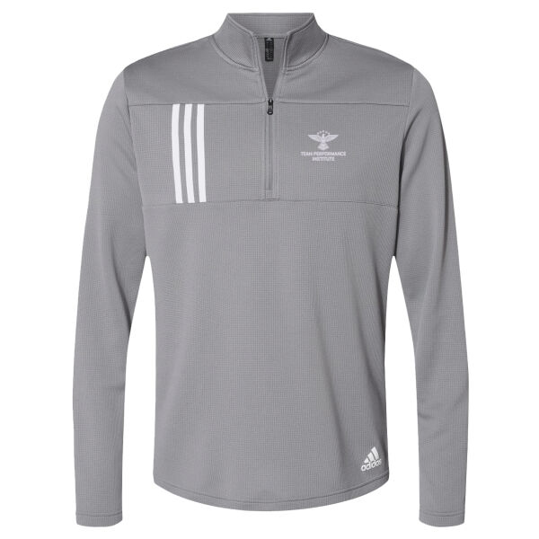Team Performance Institute Embroidered - 3-Stripes Double Knit Quarter-Zip Pullover Thumbnail