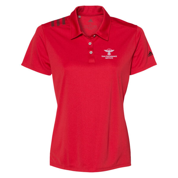 Team Performance Institute Embroidered - Women's 3-Stripes Shoulder Polo Thumbnail