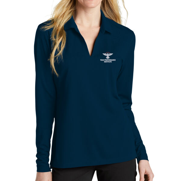 Team Performance Institute Embroidered - Ladies Dri FIT Micro Pique 2.0 Long Sleeve Polo Thumbnail