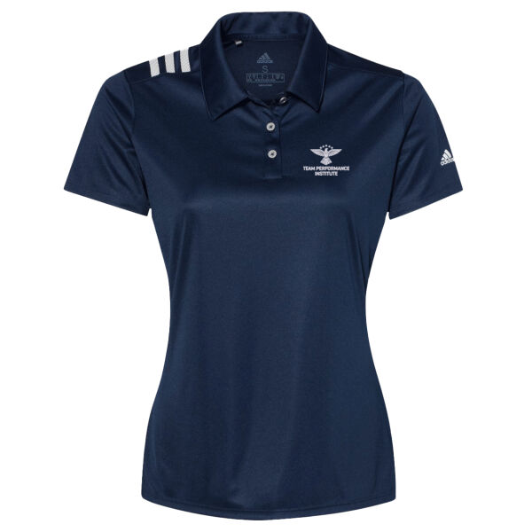 Team Performance Institute Embroidered - Women's 3-Stripes Shoulder Polo Thumbnail