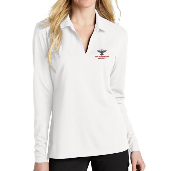 Team Performance Institute Embroidered - Ladies Dri FIT Micro Pique 2.0 Long Sleeve Polo Thumbnail