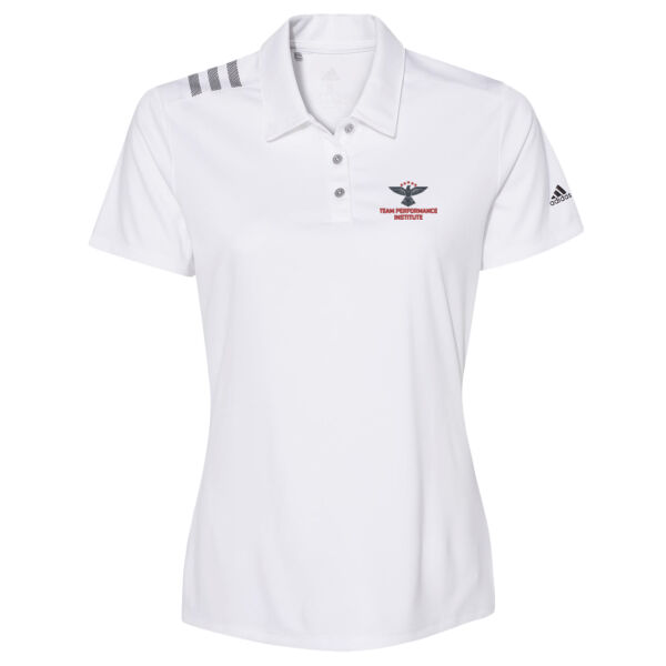 Team Performance Institute Embroidered - Women's 3-Stripes Shoulder Polo Thumbnail