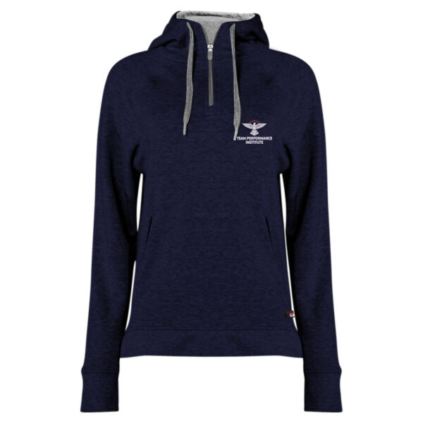 Team Performance Institute Embroidered - FitFlex Women's French Terry Hooded Quarter-Zip Thumbnail